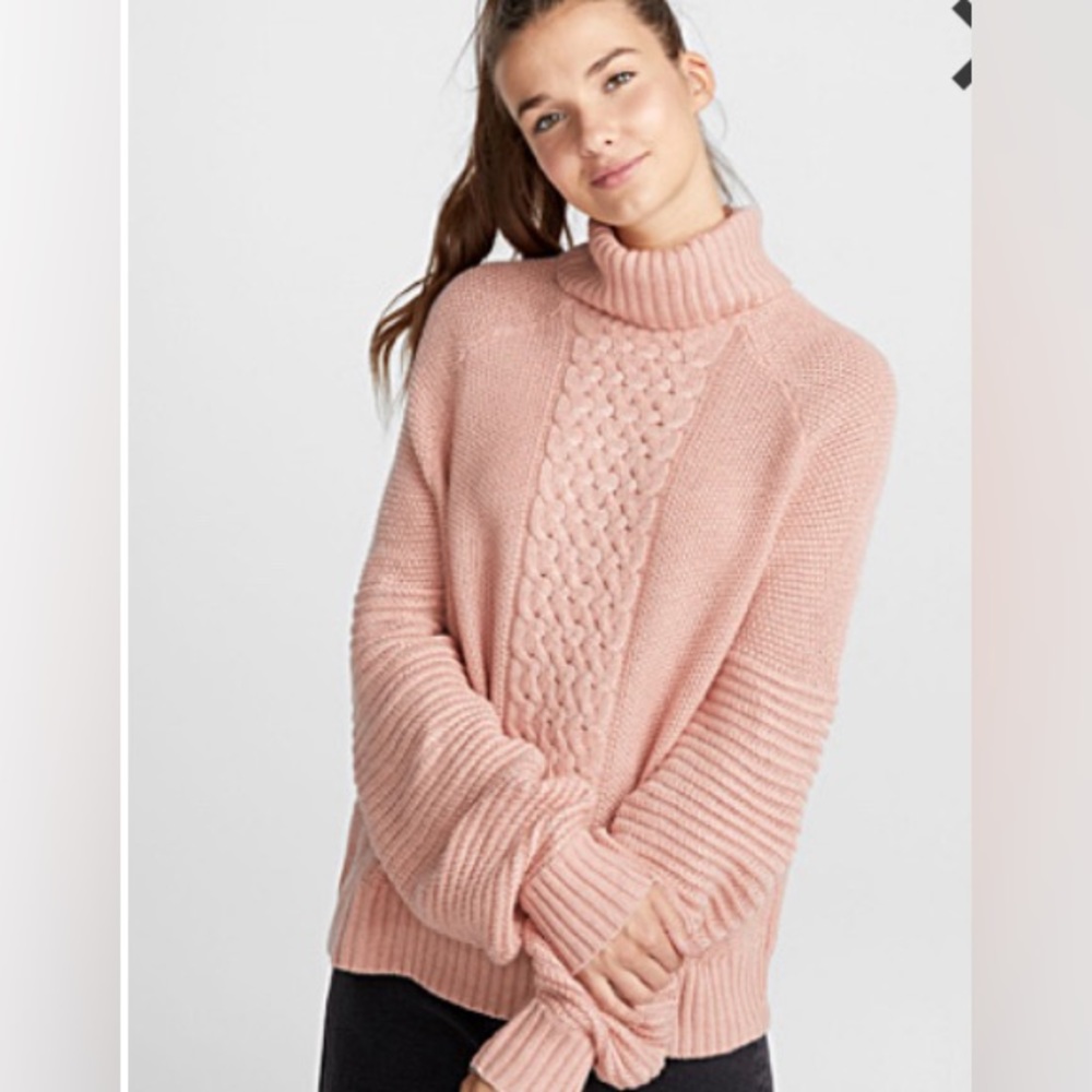 Pink turtleneck sweater- small